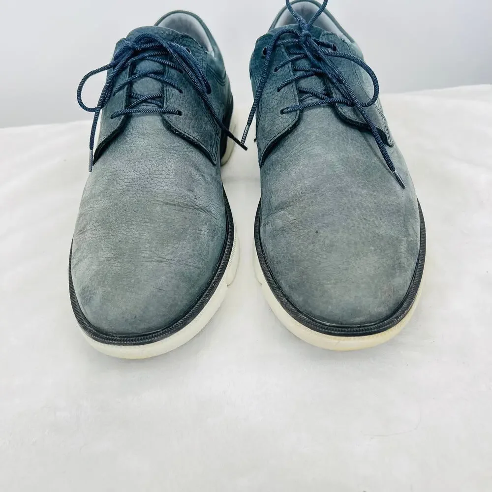 JOHNSTON & MURPHY XC4 Tanner Plain Toe Blue Nubuck Men's Shoes 12M  Waterproof